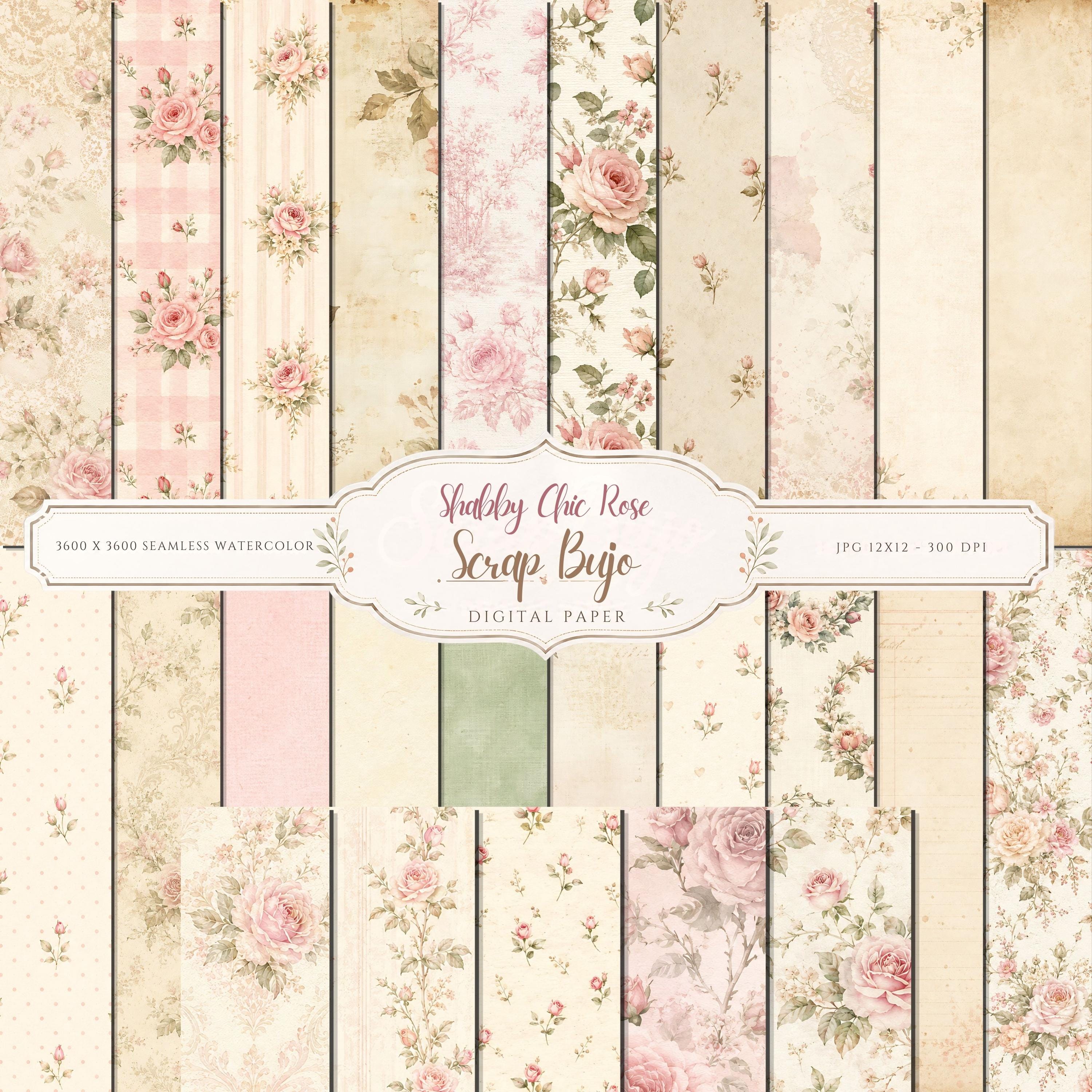 Shabby Chic Rose Garden Digital Paper Pack