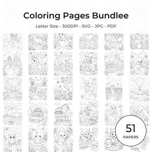 Summer Coloring Pages Bundle | Astronaut, Planets, Rockets (PDF, JPG, SVG) preview 2