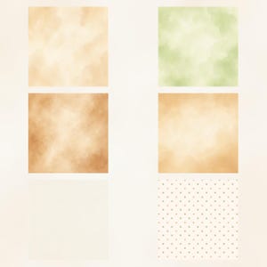 Tiny Safari Friends Digital Paper Pack | Baby Animals Watercolor Patterns (Digital Download) preview 4