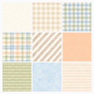 Soft Pastel Watercolor Digital Paper Bundle, 40 Sage Peach Blue Patterns (Digital Download) preview 3