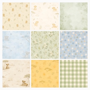 Baby Lion Safari Watercolor Papers and Die Cuts (Digital Download) preview 2
