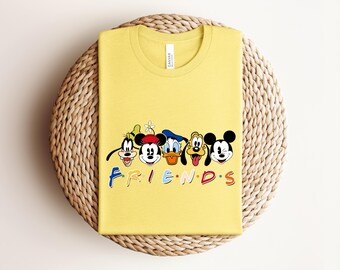 Disney Friends Shirt, Mickey Mouse Friends Tee, Goofy Minnie Donald Pluto Mickey Graphic, Disney Trip 2026, Prism Dusty Blue Shirt