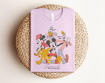Mickey Friends Shirt Retro Mickey Mouse Tee Minnie Donald Goofy Pluto Tshirt Disney Trip 2026 Family Vacation Matching Group Shirts