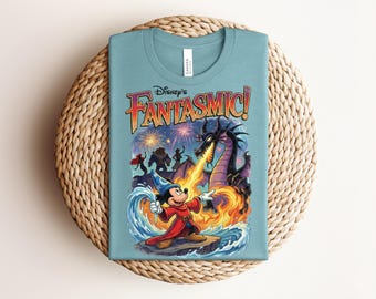 Disney Fantasmic Shirt Sorcerer Mickey Tee Maleficent Dragon Tshirt Disney World Trip 2026 Family Vacation Tee Hollywood Studios Apparel