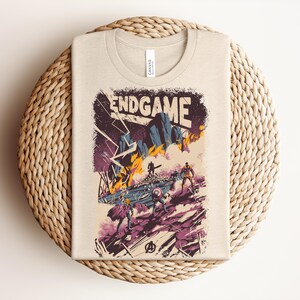 Avengers Endgame Shirt, Retro Superhero Tee, Captain America Thor Iron Man Thanos Graphic, Marvel Fan Gift, Prism Natural Apparel immagine 6