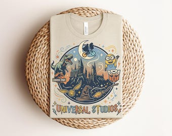 Universal Studios Shirt Family Vacation Tee Jurassic Park Harry Potter Minions ET Transformers Trip 2026 Matching Group Shirts Retro
