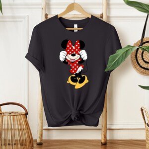 Cute Minnie Mouse Shirt, Vintage Minnie Bow Tee, Disney Vacation Tan Shirt, Retro Cartoon Graphic Tee, Gift for Disney Lovers, Minnie Outfit image 7