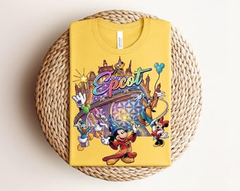 Disney Epcot Shirt Sorcerer Mickey Tee Spaceship Earth Tshirt Disney World Trip 2026 Family Vacation Tee Mickey and Friends Matching Shirts
