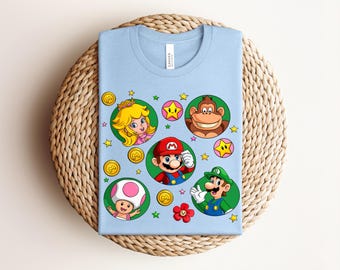 Retro Gamer Crew PNG, Video Game Sublimation Design, Gamer Birthday Shirt Graphic, Family Vacation Clip Art, Digital Download