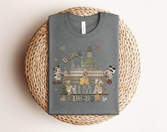 Disney Animal Kingdom Shirt, Vintage Mickey Safari Tee, Retro Disney World Trip T-shirt, Cute Minnie Donald Pluto Graphic Apparel