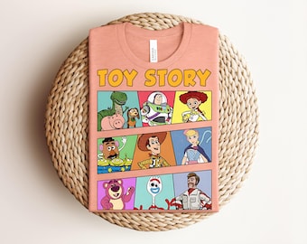 Camiseta de personajes de Toy Story, camiseta retro de Buzz Lightyear y Woody, camiseta de Pixar Family Vacation, ropa gráfica vintage de Disney World.