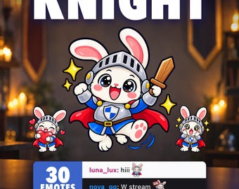ナイトのTwitchエモート（Discord用）｜サブスクライバーバッジ30個パック＋チャンネルポイント