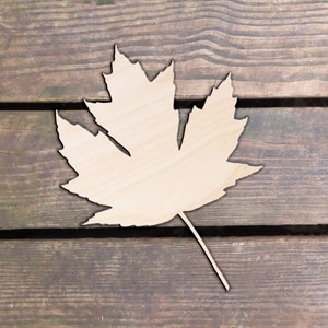 unfinished wood leaf cutout, wooden leaf cutout, Halloween cutout, wood leaf shape, wooden Autumn leaf cutout, wood maple leaf, Fall shape