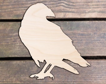 wood crow cutout, wooden bird cutout, Halloween cutout, wood raven shape, wood bird , wooden crow cutout, wood crow, Halloween shape