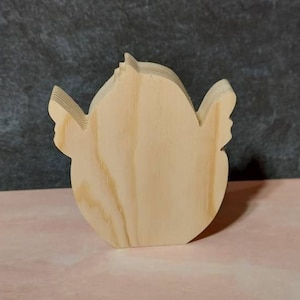 unfinished wood Easter chick in egg, wooden Easter chick shape, Easter tier tray cutout, DIY Easter tier tray, Unfinished Easter bunny decor