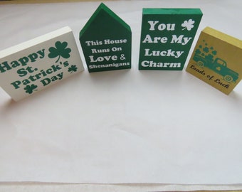 St Patricks Day Tiered Tray Bundle, Tiered Tray Set, Tiered Tray Decor, St Patricks Day Decor, Tier Tray, Mini Sign