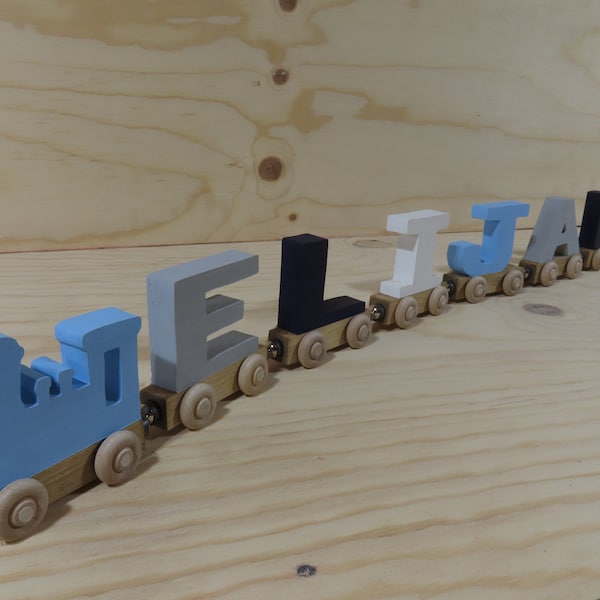 Personalized train for boys. Kids letter train name puzzle. Child's personalized train birthday gift. Girls wooden train Christmas gift