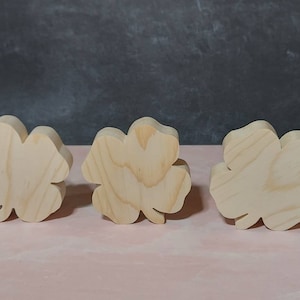 unfinished wood clover, wooden shamrock, wooden St Patricks tier tray cutouts, DIY St Patrick&#39;s Day tier tray, Unfinished  4 leaf clover
