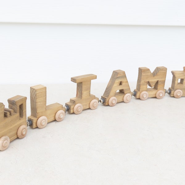 Wooden alphabet train for girls etsy