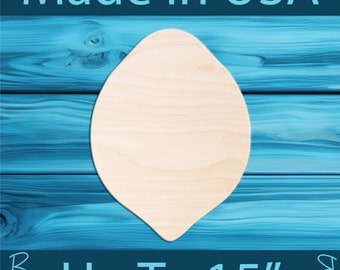 Unfinished wood lemon cutout shape. Laser cut wooden Summer craft. Paint n Sip party activity. DIY tier tray door signs. Kid wood food craft