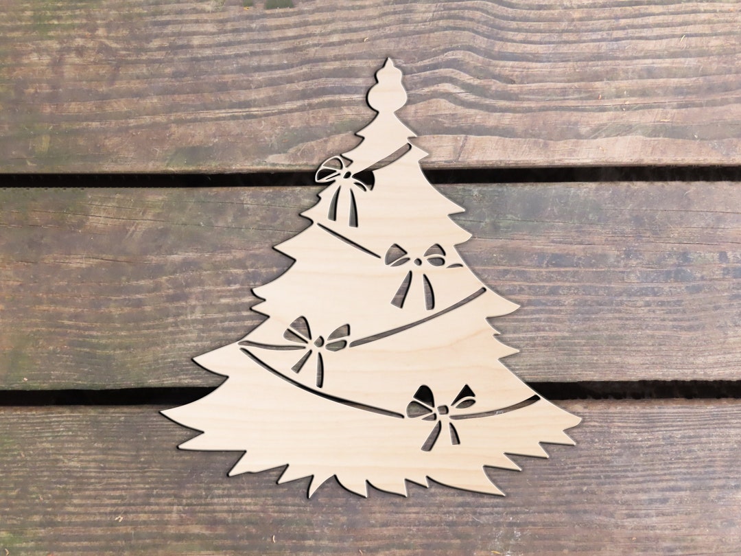 Wood Christmas Tree Cutout, Wooden Christmas Tree Cutout, Christmas