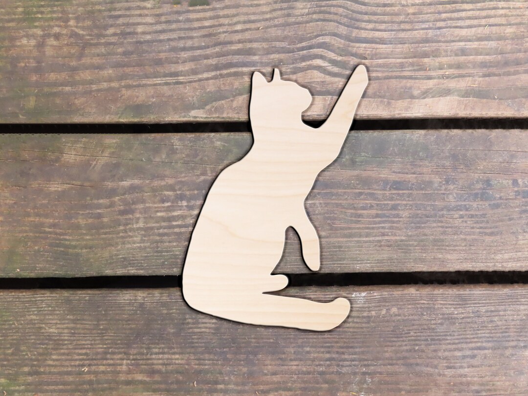 Wood Cat Cutout Wooden Cat Cutout Halloween Cutout Wood Cat - Etsy