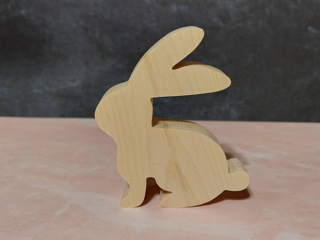 Unfinished Wood Easter Bunny, Wooden Easter Bunny, Wooden Easter Tier