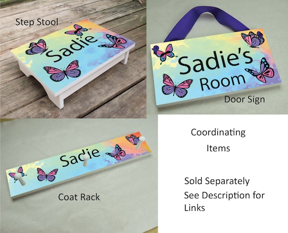 Personalized Coat Rack For Kids Erflies Peg Towel Hong Kong Kids Erflies Peg Rack Towel, Personalized Childrens Coat Rack
