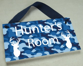 Kids Door Sign, Childs Door Sign, Kids Name Sign, Boys Name Sign, Kids Door Hanger, Childs Door Hanger, Boys Door Sign, Camo Wall Art