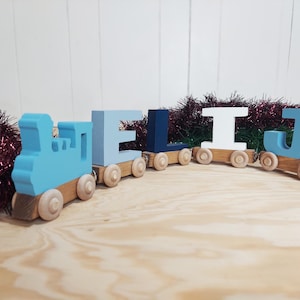 Personalized train for boys. Kids letter train name puzzle. Child&#39;s personalized train birthday gift. Girls wooden train Christmas gift