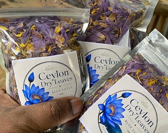 Crushed Blue Lotus Flower Tea | Organic Dried Nymphaea Caerulea Water Lily (Ceylon)