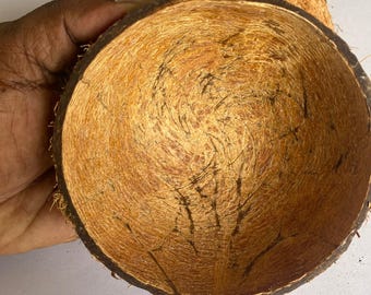 Coconut Shell Half | Natural Coconut Bowl | Bird Feeder | Aquarium Fish Cave | Reptile Hide | Air Plant Holder | Craft Supply
