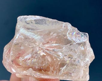 65 Ct Morganite Crystal With Mica – Raw Pakistan Gemstone – Collector Display Piece