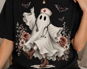 Nurse Ghost PNG | Watercolor Halloween Sublimation Design (Digital Download)
