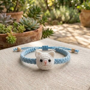 Crochet Cat Bracelet Amigurumi Kitty  Cottagecore Jewelry (Digital Download)