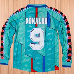 Barcelona Ronaldo 9 Vintage Tröja Storlek XL 1995 1996 Tröja Fotboll Retro