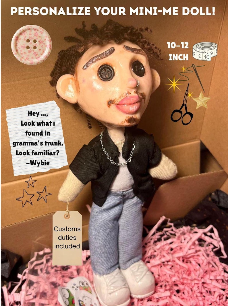 Handmade Coraline Inspired Mini Me Doll image 2