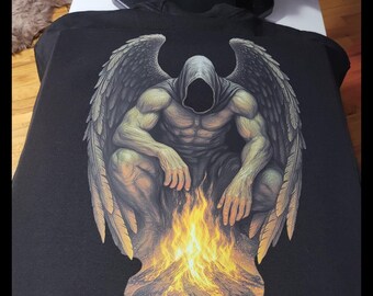 Gods Food The Firekeeper hoodie.  Workout Gear Religious Metal/Black metal font