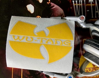 Wu-Tang Clan Vinyl Decal, Hip Hop Logo Sticker, 90s Rap Culture Accessory
