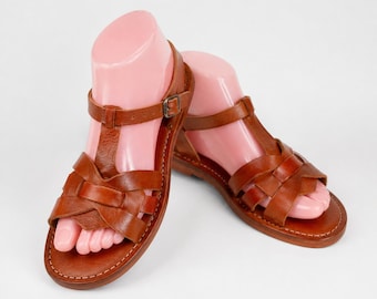 Women's Moroccan leather sandals – handmade – artisanal summer sandals – genuine leather – comfortable summer shoes – gift idea for women
