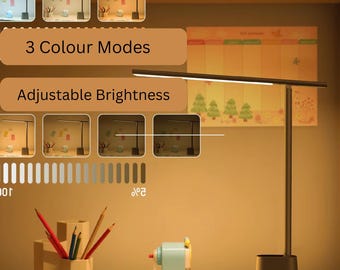 LED Desk Lamp Dimmable Eye Care Study Light Foldable Table Lamp Adjustable Brightness Bedside Reading Lamp Office Lighting