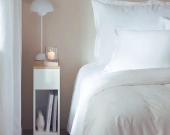 Narrow Bedside Table with Drawer Slim Side Table Small Nightstand for Bedroom Sofa Phone Table Space Saving Furniture