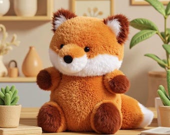 Fox Plush Toy Stuffed Animal Pillow Cute Sleep Companion Gift for Kids