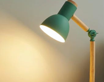 Nordic Wooden Table Lamp: Adjustable LED Desk Light for Bedroom Study – Modern Decor