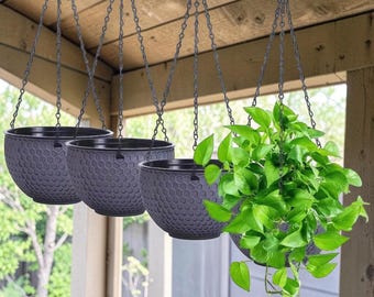 Suporte de plantas em macramê para pendurar, vaso de plantas para uso interno e externo, estilo boho, cesto decorativo para jardim, suporte para vaso de flores suspenso.