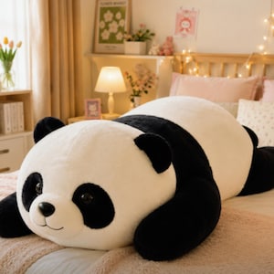 Peluche panda géant, oreiller en peluche doux, cadeau pour enfants mignons