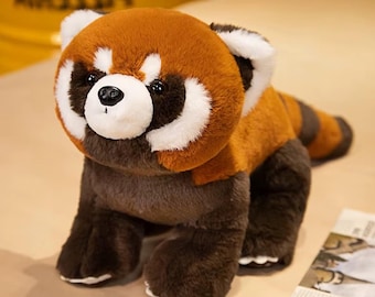 Red Panda Plush Toy Lifelike Stuffed Animal Cute Kawaii Gift for Kids. Birthday Present for Children,  Ultra Soft Stuffed Animal