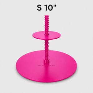 Pingvicake S 10" Base Two-Tier Cake Support System, 4" Top Plate, 8" Screw