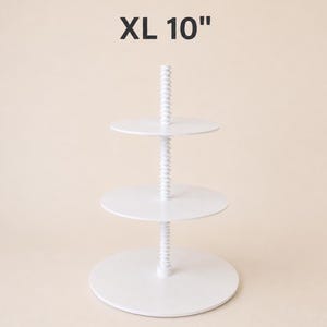 Pingvicake XL 10" Base Three-Tier Cake Support System, 8" & 6" Plates, 12" Screw