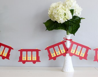 Daniel Tiger Trolley Inspired Paper Garland - 6 Feet - San Francisco Garland